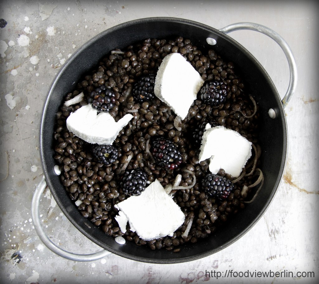 Lentil's Risotto with Blackberries
