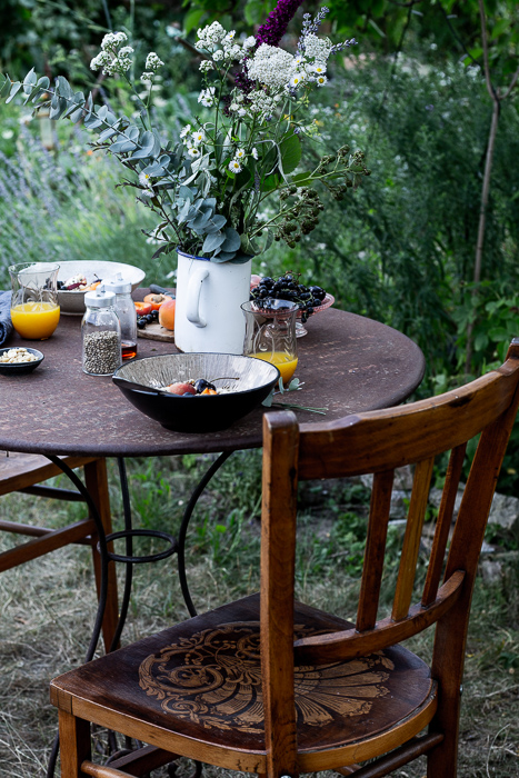 garden, breakfast, summer, vintage