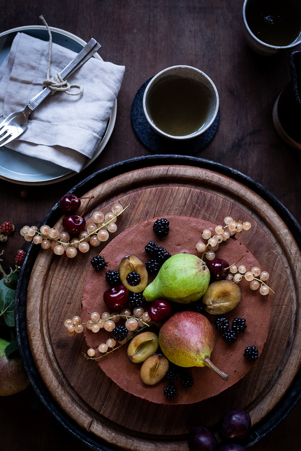 Mousse au chocolat, cake, aquafaba, vegan