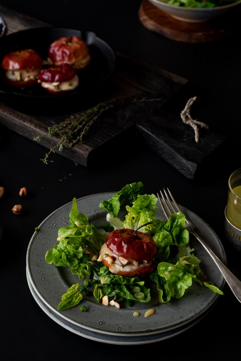 apple, plates, burger