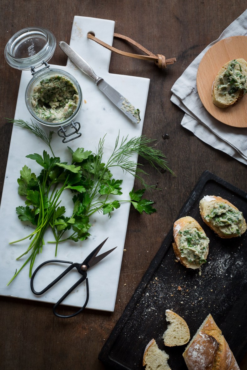 herbs, butter, vegan, gruenkern